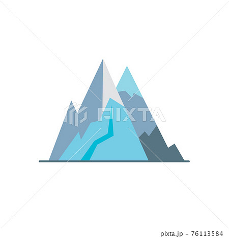 Mountain peaks icon in flat style Mountain peaks icon in flat style 76113584