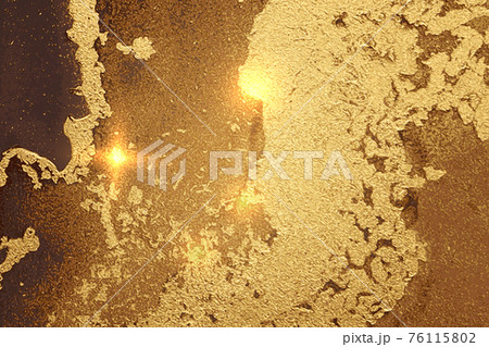 Brown and fortuna gold abstract marble pattern with sparkles 76115802