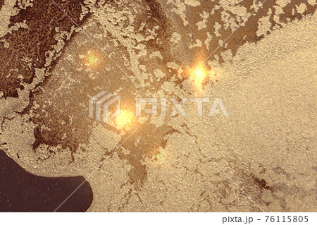 Vinatge abstract chocolate brown and gold marble pattern with sparkles 76115805