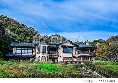 鎌倉文学館　春景色　洋館　長谷 76116064