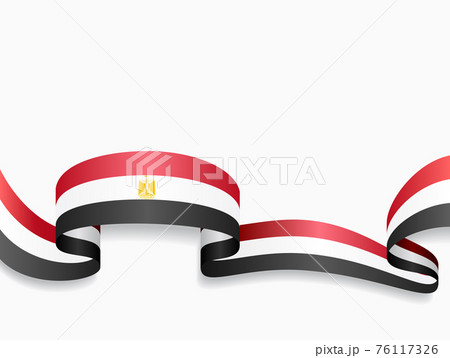 Egyptian flag wavy abstract background. Vector illustration. Egyptian flag wavy abstract background. Vector illustration. 76117326