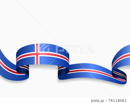 Icelandic flag wavy abstract background. Vector illustration. Icelandic flag wavy abstract background. Vector illustration. 76118061