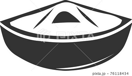 Corner bath icon. Black silhouette. Vector illustration. 76118434