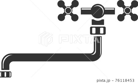 Tap icon with two handles for the washbasin. 76118453