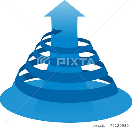 上昇するらせんのグラフィック スパイラルの矢印 ベクター素材のイラスト素材