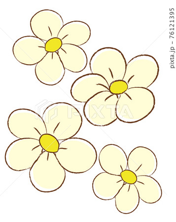 黄色のかわいいお花のイラスト素材 [76121395] - PIXTA