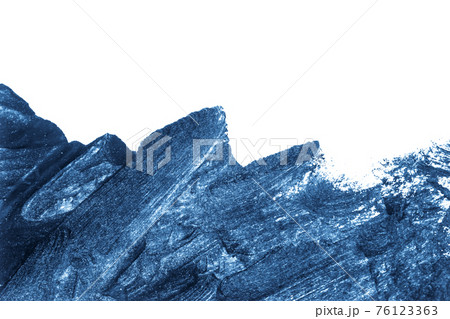Black brush strokes on white paper isolated. 76123363