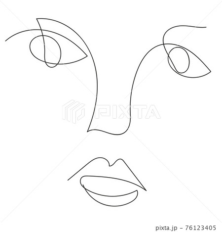 Surreal face abstract portrait of human head in 76123405