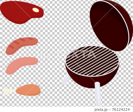 isometric barbecue isolated on white background - Stock Illustration ...