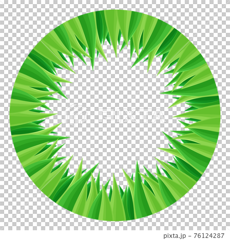 下から見上げた草のフレーム 丸 イラスト素材のイラスト素材