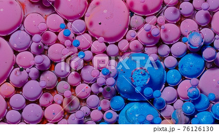 Colorful blue pink bubbles surface wallpaper themes background, multicolor space universe concept 76126130