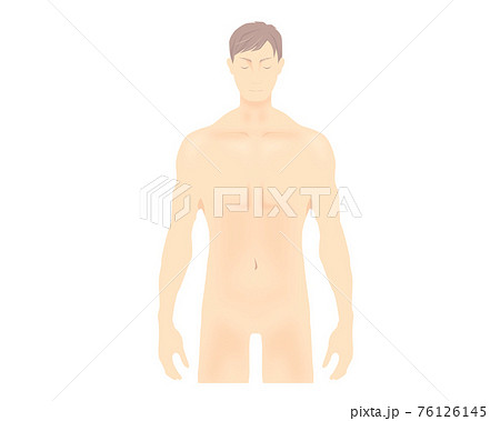 人体・男性の上半身のイラスト 76126145