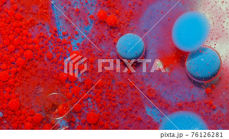 Bright neon colorful bubbles oil and ink, acrylic paint moving close-up, wallpaper background 76126281