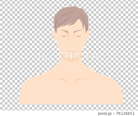 人体のイラスト・シンプル（男性の上半身） 76126651