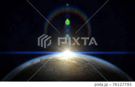 Earth and sunrise. 76127793