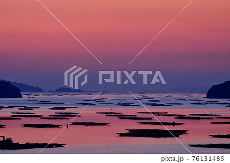 虫明追門の朝日 虫明追門の朝日 76131486