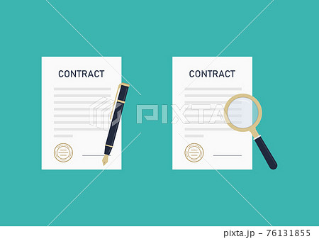 契約書・誓約書・契約・リーガルチェックのイラスト素材 契約書・誓約書・契約・リーガルチェックのイラスト素材 76131855