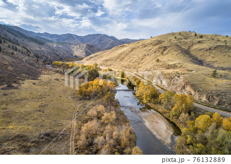 river ain mountain canyon aerial view river ain mountain canyon aerial view 76132889