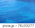 海の上を飛ぶ一羽のトンビ 76133277