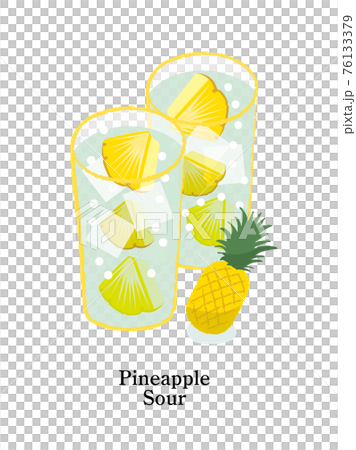 Pineapple pulp sour glass 76133379