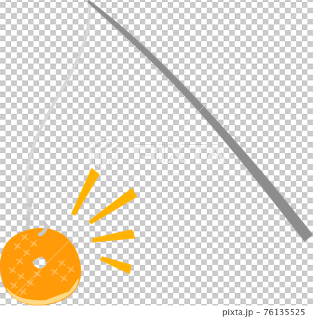 掛在釣魚竿上的甜甜圈 76135525