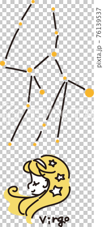 處女座的簡單圖解和星圖 處女座的簡單圖解和星圖 76139537