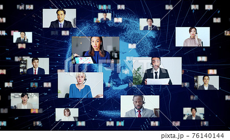 ビデオ会議　テレビ電話　テレミーティング web会議 76140144