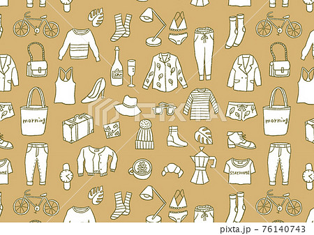 服のイラスト 模様 シームレス06のイラスト素材