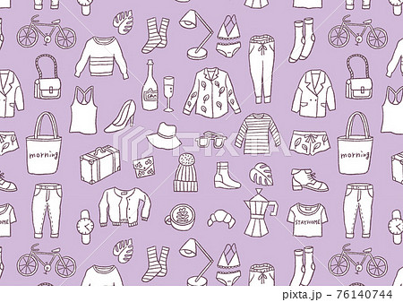 服のイラスト 模様 シームレス05のイラスト素材