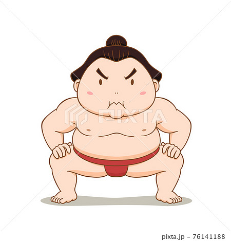 Cartoon character of Sumo wrestler. Cartoon character of Sumo wrestler. 76141188