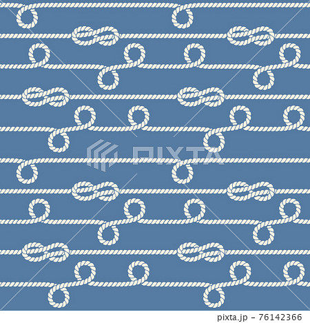 Nautical ropes and knots seamless pattern 76142366