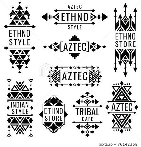 Tribal old mexican ornaments, indian nativity traditional logo Tribal old mexican ornaments, indian nativity traditional logo 76142368