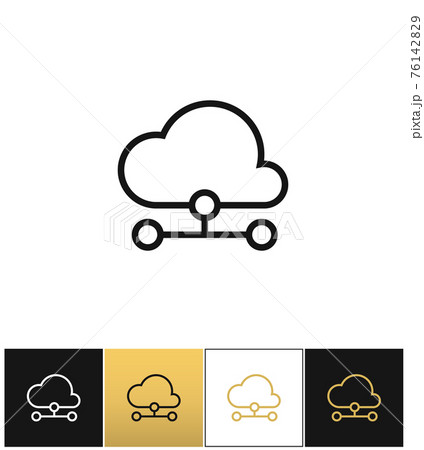 Cloud computer technology icon 76142829