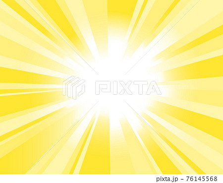 中央が輝く放射状の背景 黄色のイラスト素材