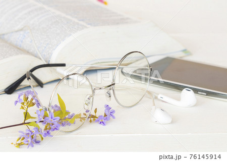 spectacle with a book dictionary english and mobile phone for study of student spectacle with a book dictionary english and mobile phone for study of student 76145914