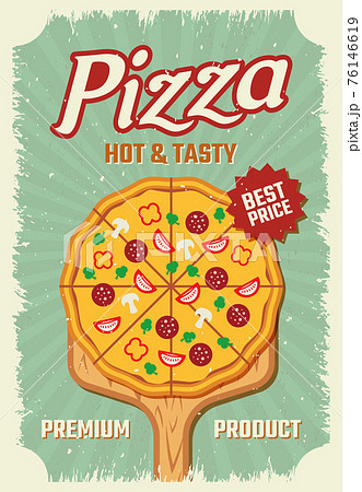 Pizza Retro Style Poster 76146619