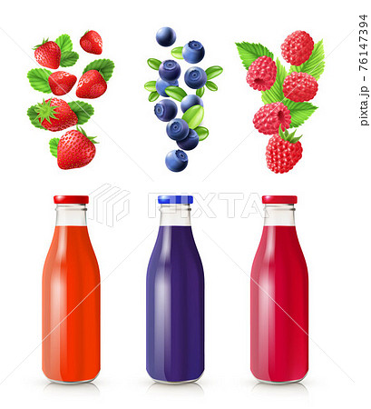 Berry Juice Realistic Set 76147394