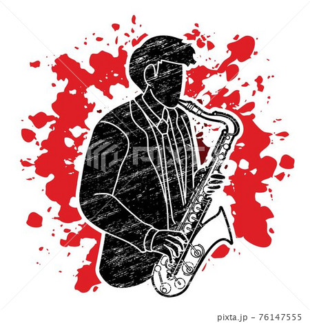 Saxophone Musician Orchestra Instrument Graphic Vector 76147555