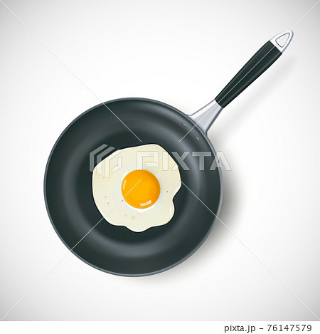 Frying Pan With Egg 76147579