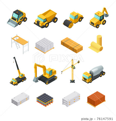 Isometric Construction Icons Set Isometric Construction Icons Set 76147591