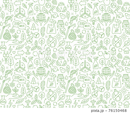 No plastic, go green, Zero waste. Reduce, reuse, refuse, Reycle 76150468