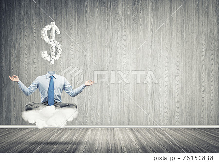 Headless meditating businessman Headless meditating businessman 76150838