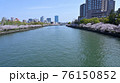 大阪・大川沿いの桜並木 76150852
