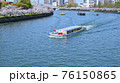 大阪・大川沿いの桜並木 76150865