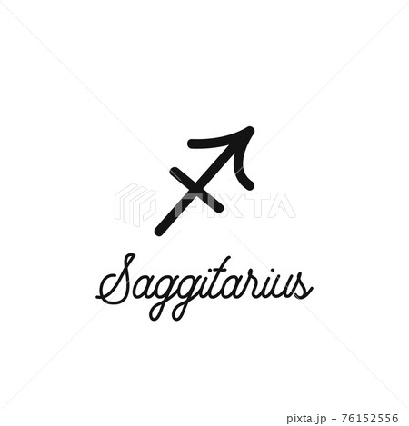Zodiac sign traditional symbol, hand drawn with signature. Magical ancient mystical symbol 76152556