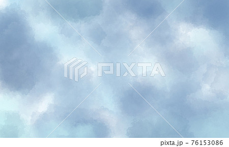 The beautiful clouds on the blue sky. Nature background. Digital paint. 76153086