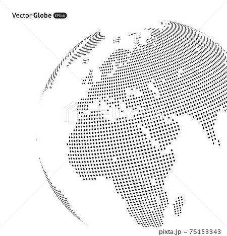Vector abstract dotted globe 76153343