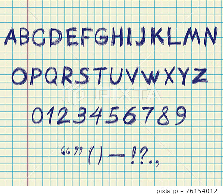 Hand drawing alphabet Hand drawing alphabet 76154012