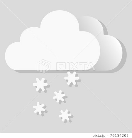 Isolated vector object weather icon frost sugar snow Isolated vector object weather icon frost sugar snow 76154205