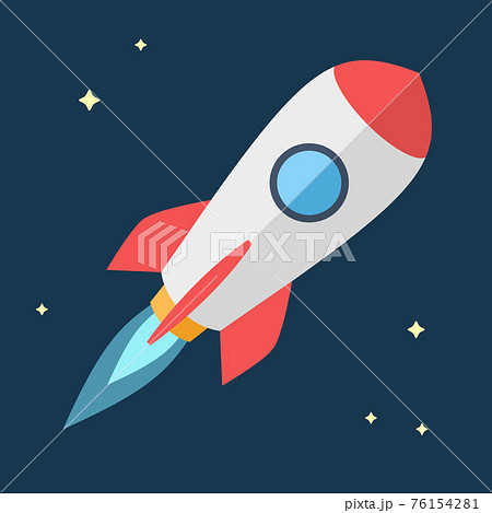 Simple Flying rocket, spaceship 76154281